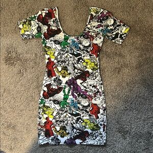 Colorful Graphic Print Women's Dress